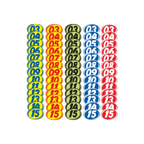 Ez Line Blue & Yellow Bold Year Model Signs: 21 Pk 226-B-21 - main